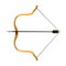 Hunting bow.The main weapon of the ancient Mongols.Mongolia single icon in cartoon style vector symbol stock