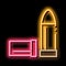Hunting Bullet neon glow icon illustration