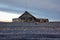 Hunting cabin on shore of the Arctic ocean