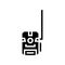 hunting camera glyph icon vector illustration