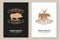 Hunting club badge. Eat, sleep, hunt. Vector illustration Flyer, brochure, banner, poster design with deer, bear and