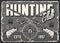 Hunting club emblem vintage monochrome