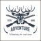 Hunting club vector icon elk hunt adventure hunter gun rifle open season