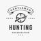 Hunting crossbow arrows shooting target wild animal catching vintage textured logo vector