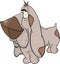 The hunting dog. Basset Hound. Cartoon