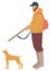 Hunting Dog Pointer Isolated Cartoon Animal Vector