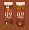 Hunting equipment shop sale set of business cards vector illustration. Hunter accessories such as camping tent, rifle