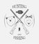 Hunting and fishing logo