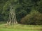 Hunting pulpit at the edge of a forest.