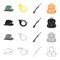 Hunting related icon set