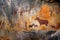 hunting scene depicted in ancient rock art