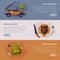 Hunting Season Landing Pages Set, Hunting Attributes, Tackles and Equipment Website Interface Vector Illustration