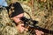 Hunting skills and weapon equipment. How turn hunting into hobby. Bearded man hunter. Army forces. Camouflage. Military