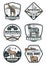 Hunting sport retro badges, safari and hunter club