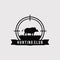 Hunting wild boar, hog logo vector illustration design