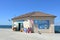 HUNTINGTON BEACH, CALIFORNIA, 19 SEPT 2022: Lets go Fishing, bait and tackle, gift shop snack bar combo on the Pier