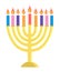 Hunukkah menorah icon vector illustration isolated on white background