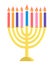 Hunukkah menorah icon vector illustration isolated on white background