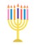 Hunukkah menorah icon vector illustration isolated on white background