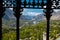 Hunza Nagar valley view from Baltit fort with a view of Karakoram mountain range. Gilgit Baltistan, Pakistan.