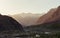 Hunza valley landscape in summer season at sunrise morning