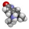 Huperzine A alkaloid molecule. 3D rendering.