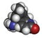 Huperzine A alkaloid molecule. 3D rendering. Atoms are represented as spheres with conventional color coding: hydrogen white,.