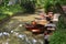 Huqiu Mountain gardens moat and boats, Shuzhou, China