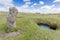 Hurlers on bodmin moor in Cornwall England UK