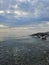 Huron Lake Sunset Goderich beach stones clear water evening Ontario Canada landscape