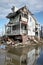 hurricane aftermath: damaged houses and buildings