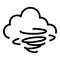 Hurricane cloud icon, outline style