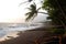 after a hurricane on El Tunku beach in El Salvador