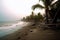 after a hurricane on El Tunku beach in El Salvador