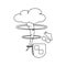 hurricane at home icon. Element of insurance for mobile concept and web apps icon. Thin line icon for website design and