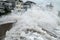 Hurricane Irene waves breach seawall