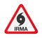 Hurricane Irma Warning Sign Isolated