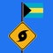 Hurricane sign Bahamas flag