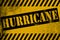 Hurricane sign yellow with stripes