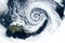 Hurricane from space. The atmospheric cyclone. Elements of this image furnished by NASA