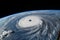 Hurricane view form space, Generative AI