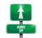 hurry up street sign illustration design