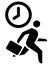 Hurrying businessman icon
