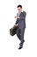 Hurrying businessman with a suitcase