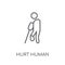 hurt human linear icon. Modern outline hurt human logo concept o