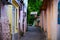 HURZUF, CRIMEA - June, 2018: View of the narrow street Gurzuf