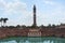 Husainabad Clock Tower - Ghanta Ghar and Talab - Pond with red stoned stairs constructed by Nawab Nasir-ud-din Haider in the year