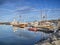 Husavik Harbour, Iceland, in Spring