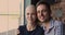 Husband hugging bald wife oncology disease patient feel optimistic