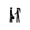 husband leaves for work icon. Element of life married people illustration. Premium quality graphic design icon. Signs and symbols